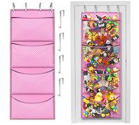 Honeyera - Sac de rangement pour peluches - Organisateur à suspendre pour les doudous, accessoires pour bébé et rangement de jouets en peluche avec poches suspendues respirantes, grand sac pour filles