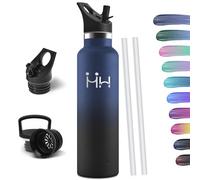 HoneyHolly Bouteille Isotherme 1L, étanche sans BPA, Gourde Isotherme, Double Paroi, Bouteille, 18/8 Acier Inoxydable, Gourde INOX, Bouteille d'eau pour Sport, Randonnée, École, Bureau