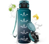 HoneyHolly Gourde, 1.5L Bouteille, Gourde Sport avec Paille, Water Bottle Motivation avec Marqueur de Temps, Water Bottle, Étanche, Bouteille d'eau pour Randonnée, Camping, Fitness, Cyclisme