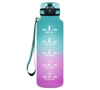 Honeyholly Gourde 1.5l, Étanche & Réutilisable, Bouteille, Motivation avec Filtre Gourde, Bouteille d'eau, Gourde Sport pour Gym, Adulte, École, Bureau, Yoga, Camping