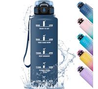 HoneyHolly Gourde 1.5l, Étanche & Réutilisable, Bouteille, Motivation avec Filtre Gourde, Bouteille d'eau, Gourde Sport pour Yoga, Camping, Gym, Adulte, École, Bureau