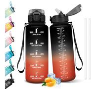 HoneyHolly Gourde, 1.5L, Gourde Sport avec Paille, Water Bottle Motivation avec Marqueur de Temps, Bouteille, Étanche, Bouteille d'eau pour Randonnée, Camping, Fitness, Cyclisme