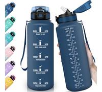 HoneyHolly Gourde, 1500ML & Étanches, Gourde Sport, Marqueur de Temps de Motivation, Gourde Paille, Échelle de mesure, Bouteille d'eau, Gourdes pour Sport, Camping, Randonnée, Yoga