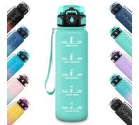 HoneyHolly Gourde 1L, Étanche & Réutilisable, Gourde Sport, Anti-fuite Bouteille, Motivation avec Filtre, Gourdes, Bouteille d'eau, pour Gym, Enfant, Adulte, École, Bureau, Yoga, Camping