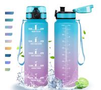 HoneyHolly Gourde, 1L, Gourde Sport, Gourde Filtre et Marqueur de Temps, Sans BPA, Bouteille d'eau pour Sport, Fitness, Yoga, L'école, Bureau