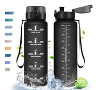 HoneyHolly Gourde, 1L, Gourde Sport, Gourde Filtre et Marqueur de Temps, Sans BPA, Bouteille d'eau pour Sport, Fitness, Yoga, L'école, Bureau