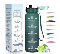 HoneyHolly Gourde 1L, Réutilisable, Water Bottle Sport, Marqueur Horaire, Bouteille, Étanche, Portable, Gourde Graduée pour Salle de Sport, Vélo, Bureau, Extérieur, École, Bouteille Eau, Water Bottle