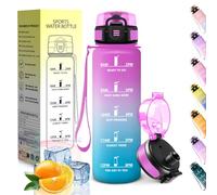 HoneyHolly Gourde 500ML, Conception Étanche Bouteille Enfant, Avec échelle de Temps, Bouteille, Réutilisable, Légère, Gourde Graduée pour La Course à Pied, Le Travail, L'école, Le Vélo