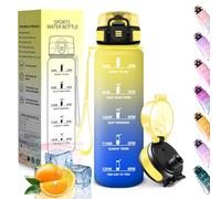 HoneyHolly Gourde 500ML, Conception Étanche Bouteille Enfant, Avec échelle de Temps, Bouteille, Réutilisable, Légère, Gourde Graduée pour La Course à Pied, Le Travail, L'école, Le Vélo