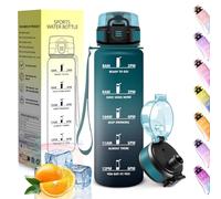 HoneyHolly Gourde 500ML, Conception Étanche Bouteille Enfant, Avec échelle de Temps, Bouteille, Réutilisable, Légère, Gourde Graduée pour La Course à Pied, Le Travail, L'école, Le Vélo