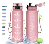 HoneyHolly Gourde, 500ml, Gourde Sport, Gourde Filtre et Marqueur de Temps, Sans BPA, Bouteille d'eau pour Sport, Fitness, Yoga, L'école, Bureau