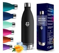 HoneyHolly Gourde Isotherme - 1L - Bouteille Isotherme sans BPA, Réutilisable, Bouteille, Processus de revêtement en Poudre, Gourde Metal pour Running, Yoga, Randonnée