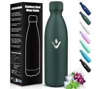 HoneyHolly Gourde Isotherme, 1L Sans BPA, Bouteille Isotherme, Acier Inoxydable 18/8, Gourde Sport, Étanche Double Isolation, Gourde Inox pour Le Camping, Excursion, Courts Voyages-Vert Kaki