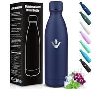 HoneyHolly Gourde Isotherme, 1L Sans BPA, Bouteille Isotherme, Acier Inoxydable 18/8, Gourde Sport, Étanche Double Isolation, Gourde Inox pour Le Camping, Excursion, Courts Voyages-Bleu Foncé