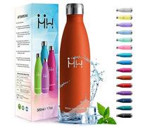 HoneyHolly Gourde Isotherme - 500ML - Gourde Inox sans BPA, Gourde Sport Étanche, Réutilisable, Bouteille Isotherme, Processus de revêtement en Poudre, Gourde Metal pour Running, École, Bureau, Foot