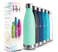 HoneyHolly Gourde Isotherme - 500ML - Gourde Inox sans BPA, Gourde Sport Étanche, Réutilisable, Bouteille Isotherme, Processus de revêtement en Poudre, Gourde Metal pour Running, École, Bureau, Foot