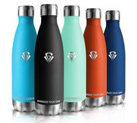HoneyHolly Gourde Isotherme - 500ML - Gourde Inox sans BPA Sport Étanche, Réutilisable, Bouteille Isotherme, Processus de revêtement en Poudre, pour Running, École, Bureau, Foot