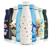 HoneyHolly Gourde Isotherme, Acier Inoxydable 18/8, Bouteille Isotherme, 500ML Sans BPA, Gourde Inox Enfant, Étanche Double Isolation, Bouteille Inox pour Le Camping, Les Écoles, Les Gymnases