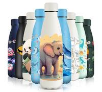HoneyHolly Gourde Isotherme, Acier Inoxydable 18/8, Bouteille Isotherme, 500ML Sans BPA, Gourde Inox Enfant, Étanche Double Isolation, Bouteille Inox pour Le Camping, Les Écoles, Les Gymnases