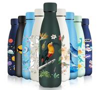 HoneyHolly Gourde Isotherme, Acier Inoxydable 18/8, Bouteille Isotherme, 500ML Sans BPA, Gourde Inox Enfant, Étanche Double Isolation, Bouteille Inox pour Le Camping, Les Écoles, Les Gymnases