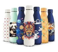 HoneyHolly Gourde Isotherme, Acier Inoxydable 18/8, Bouteille Isotherme, 500ML Sans BPA, Gourde Inox Enfant, Étanche Double Isolation, Gourde Inox pour Le Camping, Les Écoles, Les Gymnases
