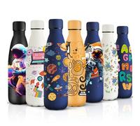 HoneyHolly Gourde Isotherme, Acier Inoxydable 18/8, Bouteille Isotherme, 500ML Sans BPA, Gourde Inox Enfant, Étanche Double Isolation, Gourde Inox pour Le Camping, Les Écoles, Les Gymnases