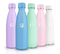 HoneyHolly Gourde Isotherme, Acier Inoxydable 18/8, Bouteille Isotherme, 500ML Sans BPA, Gourde Inox Enfant, Étanche Double Isolation, Bouteille Inox pour Le Camping, Les Écoles, Les Gymnases