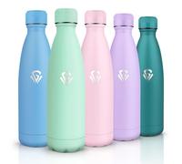 HoneyHolly Gourde Isotherme, Acier Inoxydable 18/8, Bouteille Isotherme, 500ML Sans BPA, Gourde Inox Enfant, Étanche Double Isolation, Bouteille Inox pour Le Camping, Les Écoles, Les Gymnases