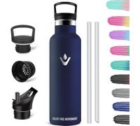 HoneyHolly Gourde Isotherme - Bouteille Isotherme 1L - Gourde INOX avec Paille - Gourde Sport Étanche - 18/8 Acier Inoxydable, Bouteille d'eau pour Sport, Randonnée, École, Bureau