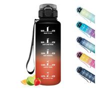 HoneyHolly Gourde, Motivant et Étanche, Gourde 1,5L, Réutilisable, Bouteille D'eau, Marqueur Horaire, Water Bottle pour La Salle de Sport, Le Travail, Le Camping, La Randonnée