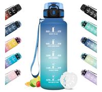 HoneyHolly Gourde, Motivant et Étanche, Gourde 1,5L, Réutilisable, Bouteille, Marqueur Horaire, Bouteille D'eau pour La Salle de Sport, Le Travail, Le Camping, La Randonnée