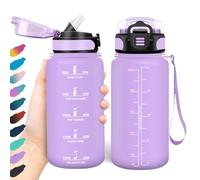 HoneyHolly Gourde Paille, Gourde 500ml, sans BPA & Étanches, Bouteille, Motivation Bouteille d'eau, Avec Marqueur de Temps, Petite Bouteille pour Gym, Ecole, Cyclisme, Plein Air, Sport