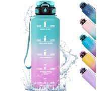 HoneyHolly Gourde Sport, 1500ml Étanche & Réutilisable, Bouteille, Motivation avec Filtre Gourde, Bouteille d'eau, Gourdes pour Yoga, Camping, Gym, Adulte, École, Bureau