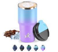 HoneyHolly Mug Isotherme 600 ML, Réutilisable, Tasse Isotherme pour Café, Acier Inoxydable 304, Emporter, Anti-fuite, Double Paroi, Étanche Gobelet de Voyage pour Café Chaud et Froid, Lait et Thé