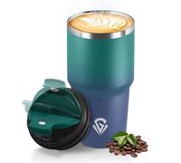 HoneyHolly Mug Isotherme 600 ML, Réutilisable, Tasse Isotherme pour Café, Acier Inoxydable 304, Emporter, Anti-fuite, Double Paroi, Étanche Gobelet de Voyage pour Café Chaud et Froid, Lait et Thé