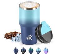 HoneyHolly Mug Isotherme 600 ML, Réutilisable, Tasse Isotherme pour Café, Acier Inoxydable 304, Emporter, Anti-fuite, Double Paroi, Étanche Gobelet de Voyage pour Café Chaud et Froid, Lait et Thé