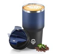 HoneyHolly Mug Isotherme 600 ML, Réutilisable, Tasse Isotherme pour Café, Acier Inoxydable 304, Emporter, Anti-fuite, Double Paroi, Étanche Gobelet de Voyage pour Café Chaud et Froid, Lait et Thé