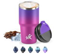 HoneyHolly Mug Isotherme 600 ML, Réutilisable, Tasse Isotherme pour Café, Acier Inoxydable 304, Emporter, Anti-fuite, Double Paroi, Étanche Gobelet de Voyage pour Café Chaud et Froid, Lait et Thé