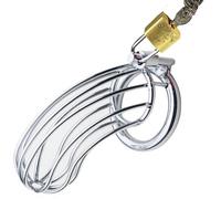 Honeylust - Cage à pénis en métal verrouillable - 50 mm de diamètre, cage de chasteté avec cadenas pour un contrôle strict et une longue mise en chasteté