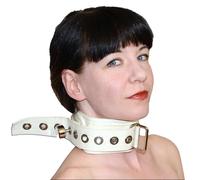Honeylust Collier BDSM verrouillable avec fermeture magnétique - coton doux avec anneau en O pour laisse - Collier esclave unisex pour Fetish & Jeux de rôle cliniques