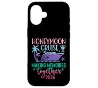 Honeymoon Cruise 2026 Just Married Matching Couples Vacation Coque pour iPhone 16
