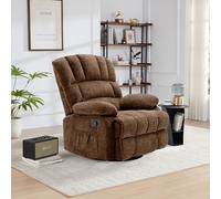 HONEYOU Fauteuil inclinable matelassé à bascule - Marron