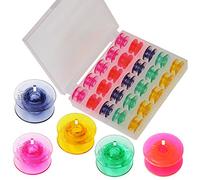 Honeysew bobines Vert d'eau coloré bobines avec trou de filetage pour Husqvarna Viking4123078-g, 4131825-45,4125615-45 Couleur Bobine 25pcs/box Colorful bobbins