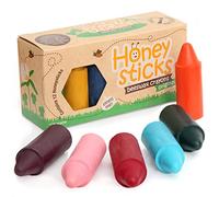 Honeysticks Boîte de 12 Gros Crayons 100% en Pure Cire d’Abeille naturels et Non Toxiques, idéals pour Les Tout Petits (1 an et Plus) comme Les Plus Grands, Faits Main en Nouvelle-Zélande