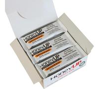 HoneyUP Barres Protéinées Chocolat Noir, Amandes, Flocons d’Avoine & Graines de Tournesol - 12 x 40 g - Sans Sucre Ajouté - Sans Gluten - Au Miel - Snack Protéiné Végétarien