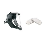 Honeywell 1011624 Ecran Facial Bionic Complet avec Face Polycarbonate Anti-rayures et Anti-buée Incolore & GVS SPR316 Paire de filtres de rechange à poussière P3