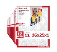 Honeywell 16x25x1 MERV 11 Allergen Reducer 11000 Electrostatic Pleated HVAC AC Furnace Air Filter (12-Pack) | Replacement Filter for Home Use | Made in USA