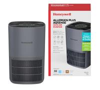 Honeywell Allergen Plus AQSense Purificateur d'air HEPA pour la maison, la chambre à coucher et les animaux domestiques, couverture de 500 m², capteur de qualité de l'air, mode automatique, mode
