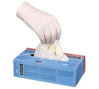 Honeywell DexPure 801-30 Gants Protection Chimique à Usage Unique, Latex, Bleu, Non Poudré, Certifié Contact Alimentaire, Taille 8M, 4580130-08 (Boîte de 50 Gants / 25 Paires)