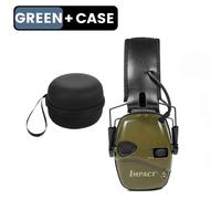 Honeywell DulElectronic Shooting Earmuff,Anti-bruit,Sauna,Téléphone,Amplification du son,Protection auditive,Casque,Pliable - Type Green add Case